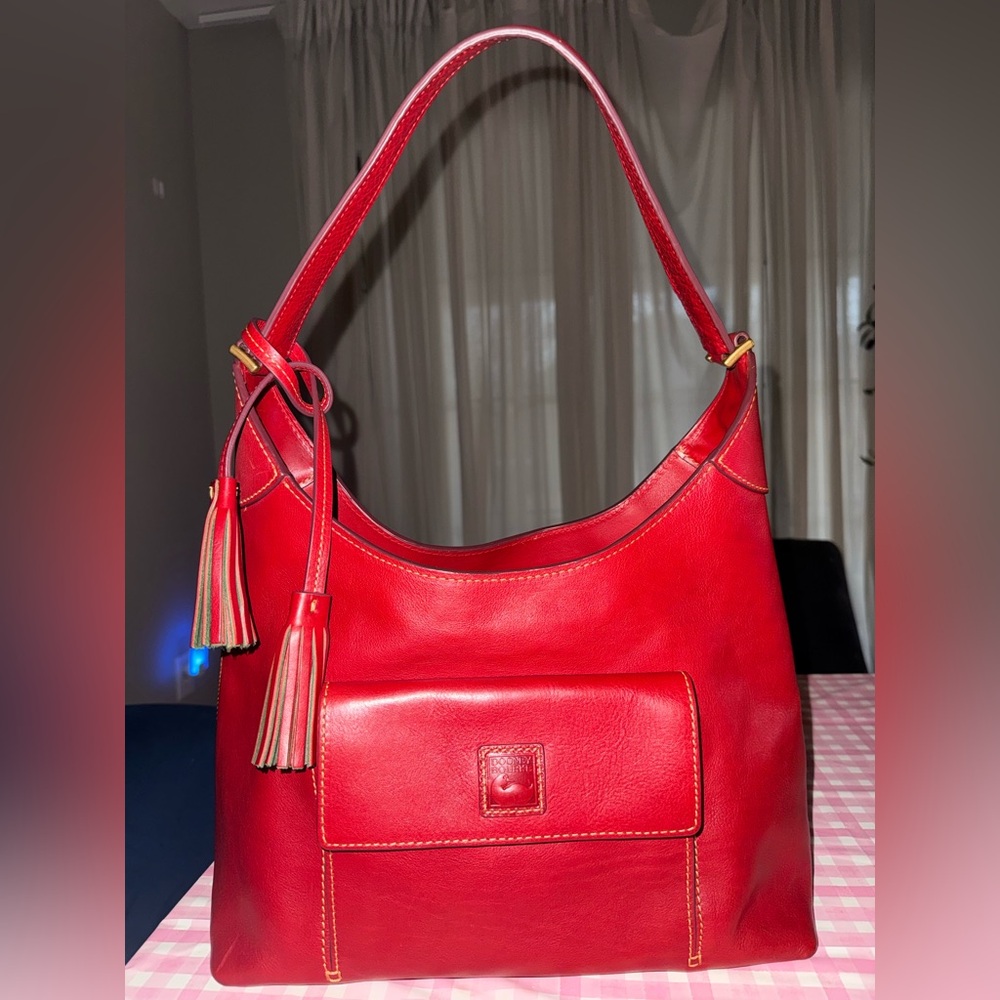 Dooney & Bourke Florentine Leather
Small Hobo Shoulder, Red